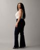 ASOS Curve ASOS DESIGN Curve sculpting super stretch flare jeans in rinse-Navy - 2