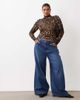 ASOS Curve ASOS DESIGN Curve second skin sheer knit turtle neck sweater in leopard-Multi - 3
