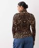 ASOS Curve ASOS DESIGN Curve second skin sheer knit turtle neck sweater in leopard-Multi - 4