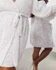 ASOS Curve ASOS DESIGN Curve sequin wrap mini dress in white - 2