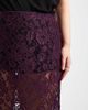 ASOS Curve ASOS DESIGN Curve sheer lace knee length skirt in plum-Purple - 3