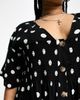ASOS Curve ASOS DESIGN Curve shirred button through midi smock dress in large mono spot-Multi - 3