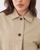 ASOS Curve ASOS DESIGN Curve short cotton harrington jacket in stone-White - 3