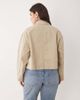 ASOS Curve ASOS DESIGN Curve short cotton harrington jacket in stone-White - 4