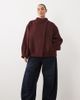 ASOS Curve ASOS DESIGN Curve short formal waterfall coat with wool in burgundy-Red - 1