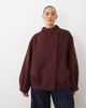 ASOS Curve ASOS DESIGN Curve short formal waterfall coat with wool in burgundy-Red - 2