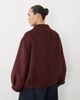 ASOS Curve ASOS DESIGN Curve short formal waterfall coat with wool in burgundy-Red - 4