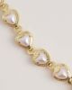 ASOS Curve ASOS DESIGN Curve short necklace with mini hearts with faux pearls in gold tone - 4
