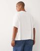 ASOS Curve ASOS DESIGN Curve short sleeve oversized teeth graphic top in cream-WHITE - 4