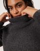 ASOS Curve ASOS DESIGN Curve shoulder pad extreme sleeve waisted sweater in charcoal-Gray - 2
