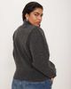 ASOS Curve ASOS DESIGN Curve shoulder pad extreme sleeve waisted sweater in charcoal-Gray - 4