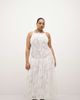 ASOS Curve ASOS DESIGN Curve slash neck all over lace midi dress in ivory-White - 1