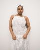 ASOS Curve ASOS DESIGN Curve slash neck all over lace midi dress in ivory-White - 2