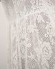 ASOS Curve ASOS DESIGN Curve slash neck all over lace midi dress in ivory-White - 3