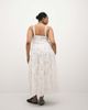ASOS Curve ASOS DESIGN Curve slash neck all over lace midi dress in ivory-White - 4