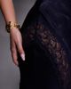 ASOS Curve ASOS DESIGN Curve slash neck satin bias lace detail maxi dress in navy-Multi - 2