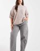 ASOS Curve ASOS DESIGN Curve slim barrel leg jeans in gray - 1