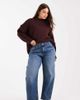 ASOS Curve ASOS DESIGN Curve slim barrel leg jeans in mid blue - 1