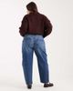 ASOS Curve ASOS DESIGN Curve slim barrel leg jeans in mid blue - 2