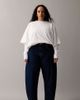 ASOS Curve ASOS DESIGN Curve slim barrel leg jeans in rich rinse wash-Navy - 1