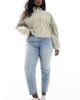 ASOS Curve ASOS DESIGN Curve slim fit comfort jeans in mid blue - 1