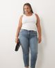 ASOS Curve ASOS DESIGN Curve slim fit mom jeans in authentic mid wash-Blue - 1