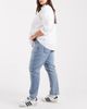 ASOS Curve ASOS DESIGN Curve slim fit mom jeans in mid blue - 3