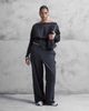 ASOS Curve ASOS DESIGN Curve slinky off shoulder long sleeve top with cinch waist detail in black - 2