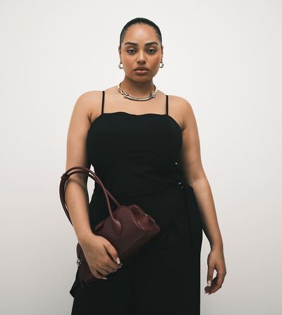 ASOS Curve ASOS DESIGN Curve slinky twill curved bust cami top in black