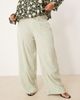 ASOS Curve ASOS DESIGN Curve soft barrel leg pants with seam detail in sage-Green - 2