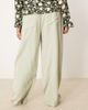 ASOS Curve ASOS DESIGN Curve soft barrel leg pants with seam detail in sage-Green - 4