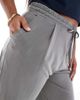 ASOS Curve ASOS DESIGN Curve soft handle wide leg pants with tie waist in light gray - 3
