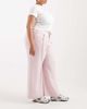 ASOS Curve ASOS DESIGN Curve soft textured wide leg pants in pink - 3