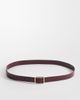 ASOS Curve ASOS DESIGN Curve square buckle belt in patent burgundy-Red - 1