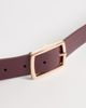 ASOS Curve ASOS DESIGN Curve square buckle belt in patent burgundy-Red - 2