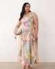 ASOS Curve ASOS DESIGN Curve square neck midi sundress with sculpted bust and contrast piping in print-Multi - 1