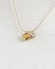 ASOS Curve ASOS DESIGN Curve stainless steel necklace with cubic zirconia and heart pendant in gold tone - 2