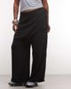 ASOS Curve ASOS DESIGN Curve straight leg pants with skirt detail in black - 2