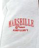 ASOS Curve ASOS DESIGN Curve straight leg sweatpants with Marseille embroidered graphic in ice heather-Gray - 3