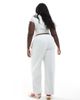 ASOS Curve ASOS DESIGN Curve straight leg sweatpants with Marseille embroidered graphic in ice heather-Gray - 4