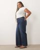ASOS Curve ASOS DESIGN Curve straight wide leg jeans in dark mid wash-Blue - 2