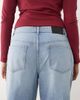 ASOS Curve ASOS DESIGN Curve straight wide leg jeans in light wash blue - 4