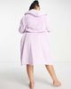 ASOS Curve ASOS DESIGN Curve super soft fleece midi robe in bright lilac-Purple - 2