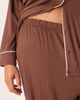 ASOS Curve ASOS DESIGN Curve super soft long sleeve shirt & pants pajama set in chocolate-Brown - 3