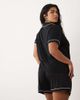 ASOS Curve ASOS DESIGN Curve super soft short sleeve shirt and shorts pajama set in black - 2