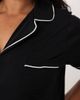 ASOS Curve ASOS DESIGN Curve super soft short sleeve shirt and shorts pajama set in black - 3