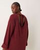 ASOS Curve ASOS DESIGN Curve supersoft fluffy slouchy sweater mini dress in burgundy-Red - 1