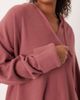 ASOS Curve ASOS DESIGN Curve Supersoft hoodie with turn back cuff detail-Brown - 3