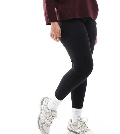 ASOS Curve ASOS DESIGN Curve supersoft leggings in cotton modal-Black