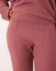 ASOS Curve ASOS DESIGN Curve Supersoft seam detail kick flare pants in dark rose-Brown - 2